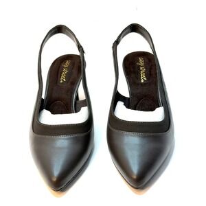 Easy Street Women's Dessa Slingback Pumps Brown Size 7W NWT /BOX